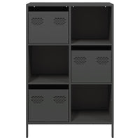 Credenza-Buffet-Armadio da cucina Nera 68x39x103,5 cm in Acciaio 826888