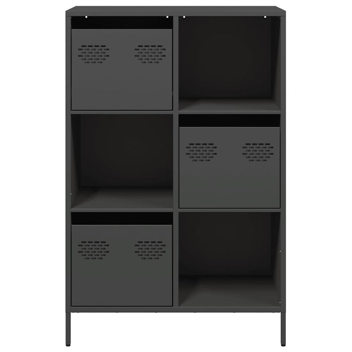 Credenza-Buffet-Armadio da cucina Nera 68x39x103,5 cm in Acciaio 826888