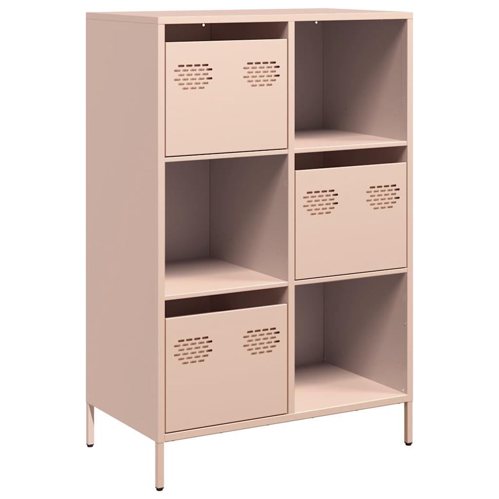 vidaXL Credenza Rosa 68x39x103,5 cm in Acciaio