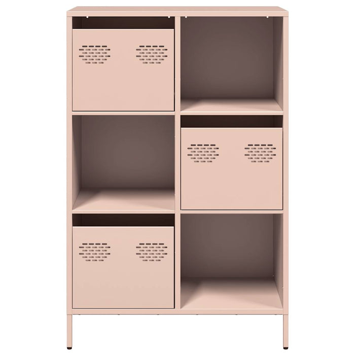 vidaXL Credenza Rosa 68x39x103,5 cm in Acciaio