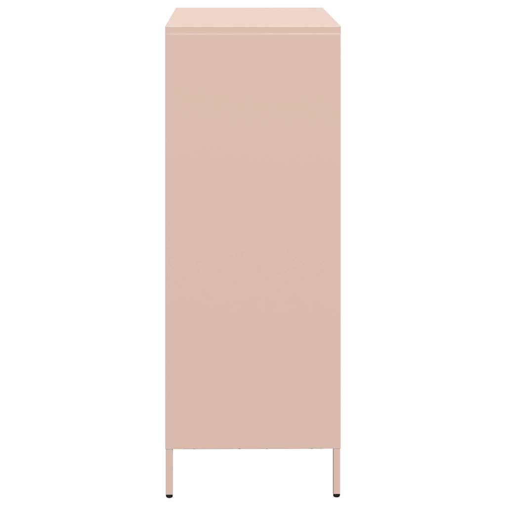 vidaXL Credenza Rosa 68x39x103,5 cm in Acciaio