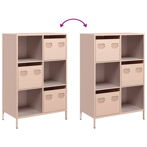 vidaXL Credenza Rosa 68x39x103,5 cm in Acciaio
