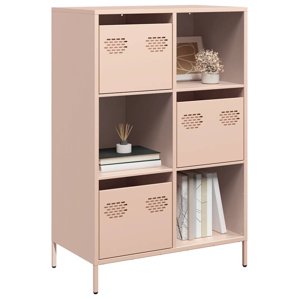 vidaXL Credenza Rosa 68x39x103,5 cm in Acciaio
