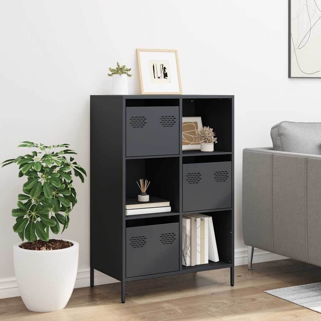 Credenza-Buffet-Armadio da cucina Antracite 68x39x103,5 cm Acciaio 742245