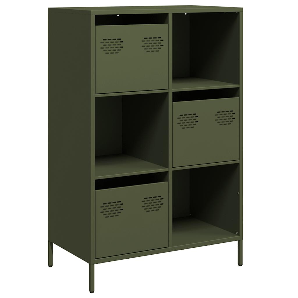 Credenza Verde Oliva 68x39x103,5 cm in Acciaio 851410
