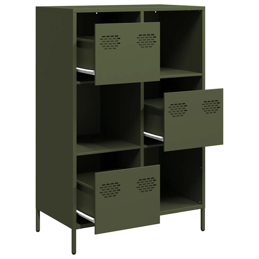 Credenza Verde Oliva 68x39x103,5 cm in Acciaio 851410