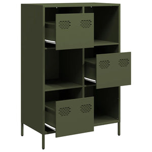 Credenza Verde Oliva 68x39x103,5 cm in Acciaio 851410