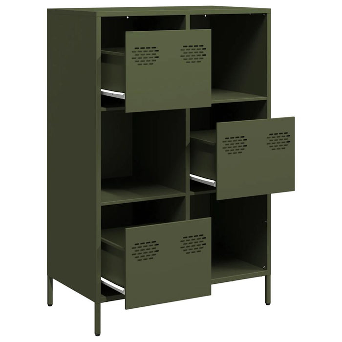 Credenza Verde Oliva 68x39x103,5 cm in Acciaio 851410