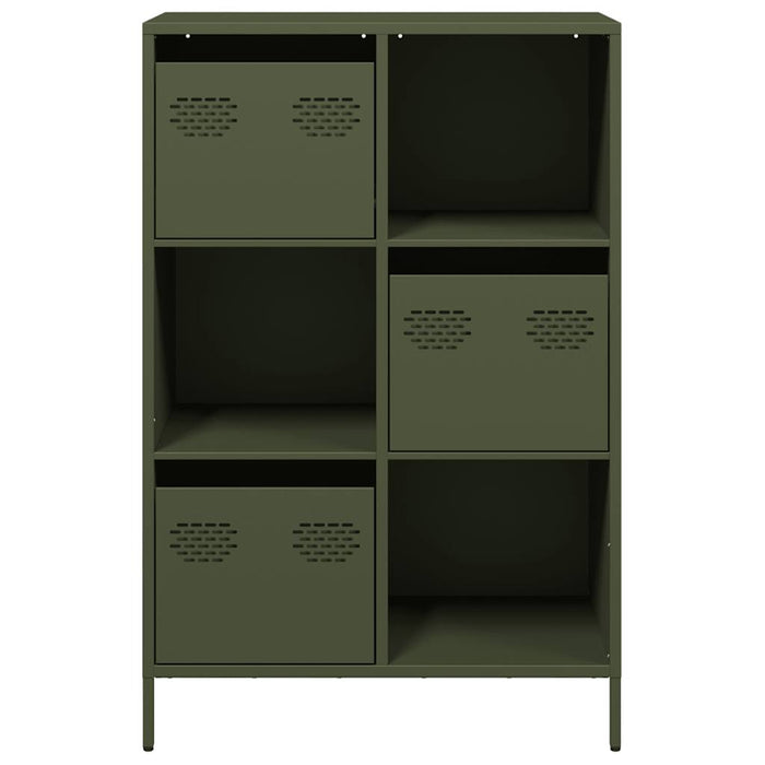 Credenza Verde Oliva 68x39x103,5 cm in Acciaio 851410
