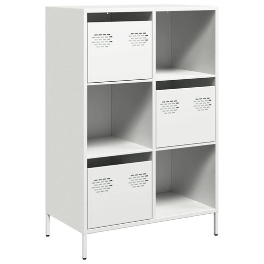 vidaXL Credenza Bianca 68x39x103,5 cm in Acciaio