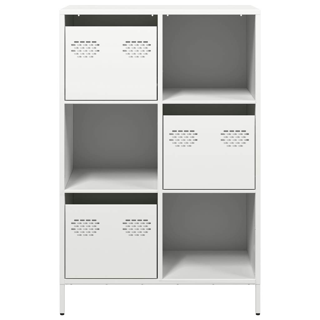 vidaXL Credenza Bianca 68x39x103,5 cm in Acciaio