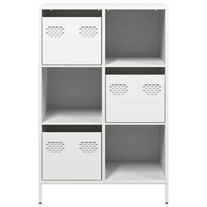 vidaXL Credenza Bianca 68x39x103,5 cm in Acciaio