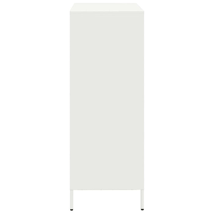 vidaXL Credenza Bianca 68x39x103,5 cm in Acciaio