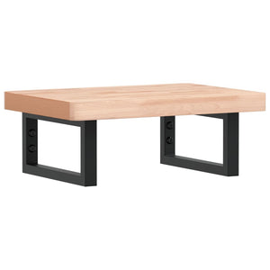 Ripiano a Parete per Lavabo-Mensole a Muro in Acciaio e Massello di Faggio 967733