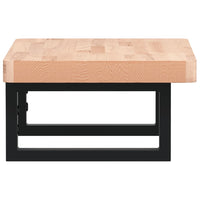 Ripiano a Parete per Lavabo-Mensole a Muro in Acciaio e Massello di Faggio 967733