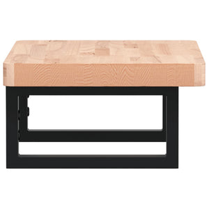 Ripiano a Parete per Lavabo-Mensole a Muro in Acciaio e Massello di Faggio 967733