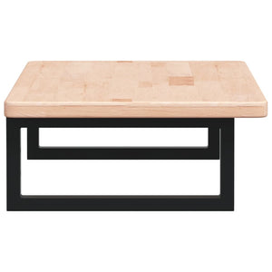 Ripiano a Parete per Lavabo in Acciaio e Massello di Rovere