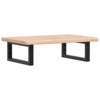 Ripiano a Parete per Lavabo in Acciaio e Massello di Rovere 3302333