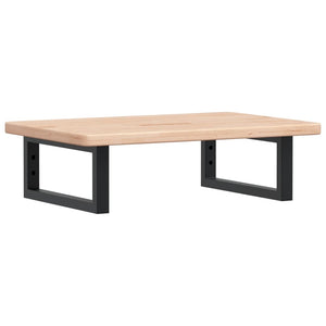 Ripiano a Parete per Lavabo in Acciaio e Massello di Rovere 3302333