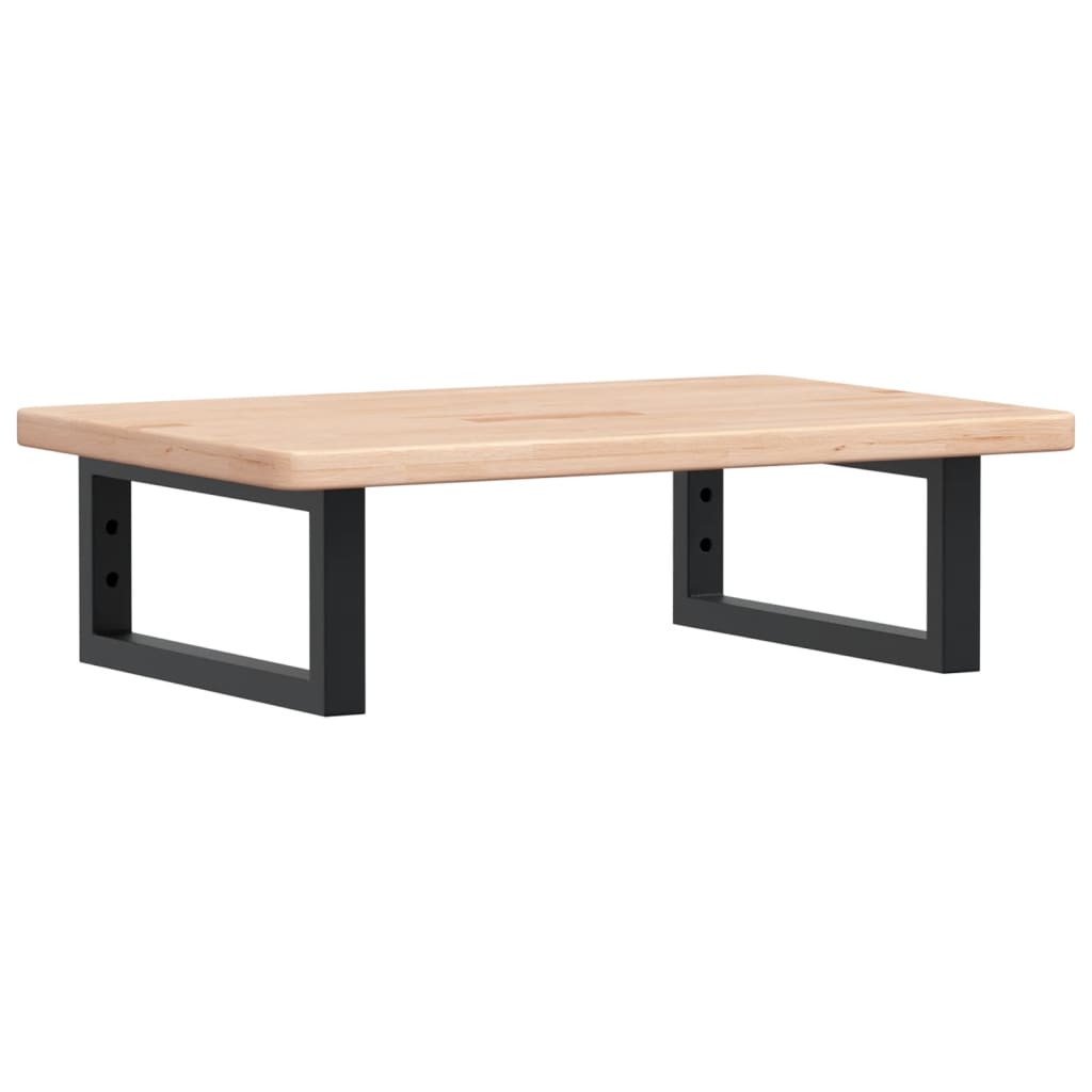 Ripiano a Parete per Lavabo-Mensole a Muro in Acciaio e Massello di Rovere 155104