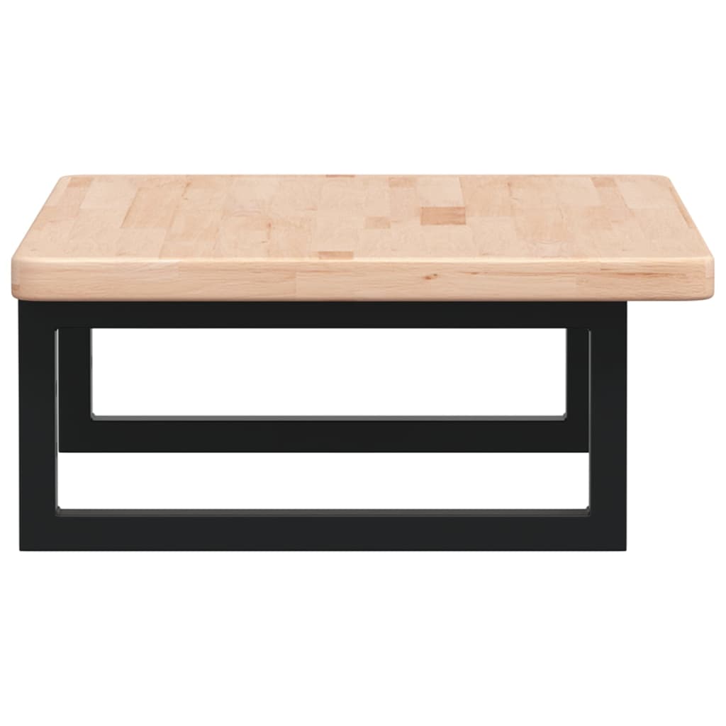 Ripiano a Parete per Lavabo-Mensole a Muro in Acciaio e Massello di Rovere 155104