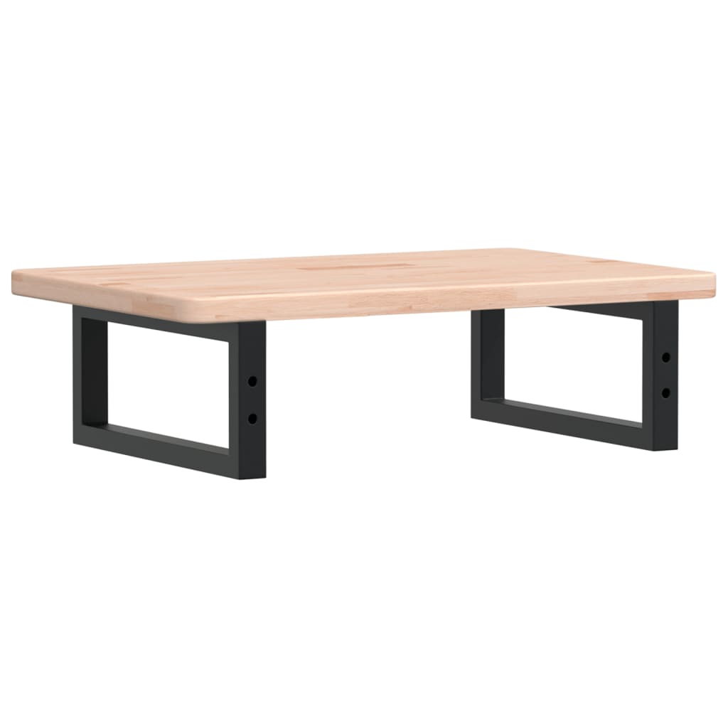 Ripiano a Parete per Lavabo in Acciaio e Massello di Rovere 3302333