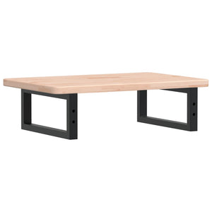 Ripiano a Parete per Lavabo in Acciaio e Massello di Rovere 3302333