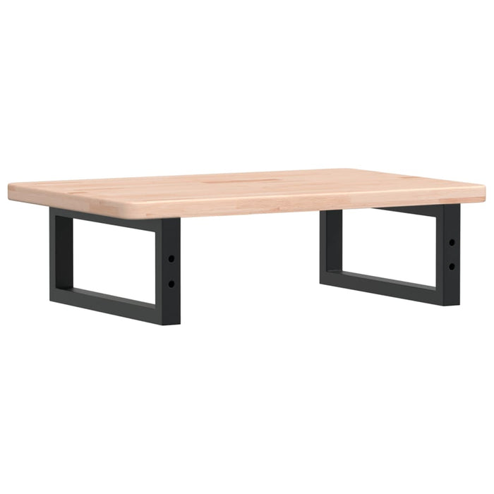 Ripiano a Parete per Lavabo in Acciaio e Massello di Rovere 3302333