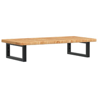 Ripiano a Parete per Lavabo in Acciaio e Massello di Rovere 3302337