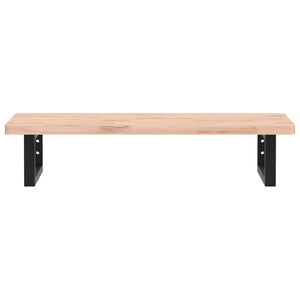 Ripiano a Parete per Lavabo in Acciaio e Massello di Faggio 3302353