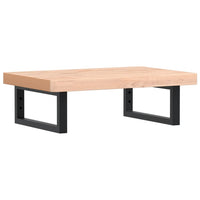 Ripiano a Parete per Lavabo in Acciaio e Massello di Faggio