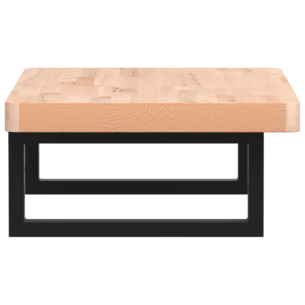 Ripiano a Parete per Lavabo-Mensole a Muro in Acciaio e Massello di Faggio 506967