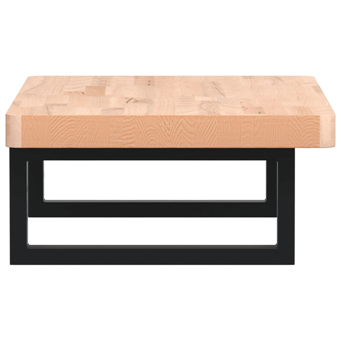 Ripiano a Parete per Lavabo-Mensole a Muro in Acciaio e Massello di Faggio 506967