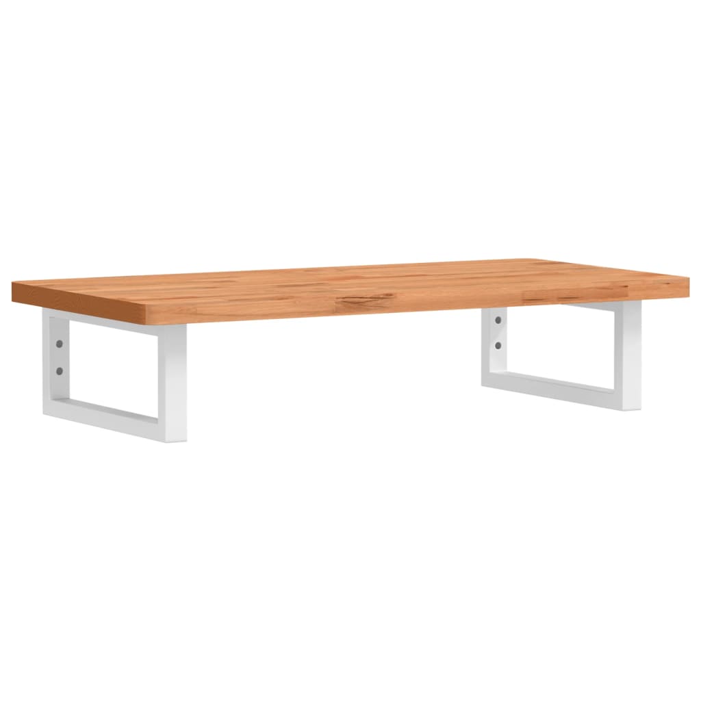 vidaXL Ripiano a Parete per Lavabo in Acciaio e Massello di Faggio