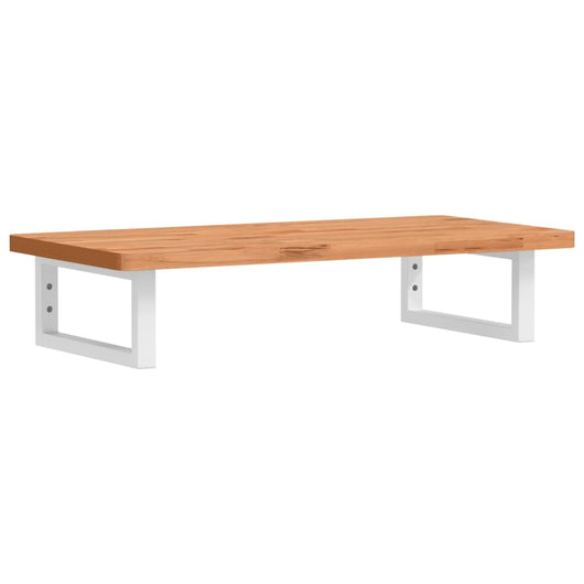 vidaXL Ripiano a Parete per Lavabo in Acciaio e Massello di Faggio