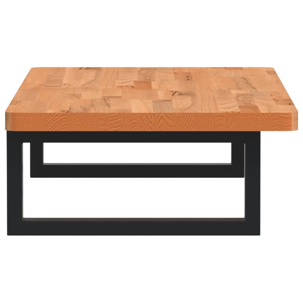 vidaXL Ripiano a Parete per Lavabo in Acciaio e Massello di Faggio