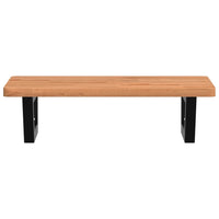 Ripiano a Parete per Lavabo in Acciaio e Massello di Faggio 3302371