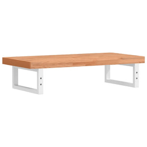 Ripiano a Parete per Lavabo in Acciaio e Massello di Faggio 3302372