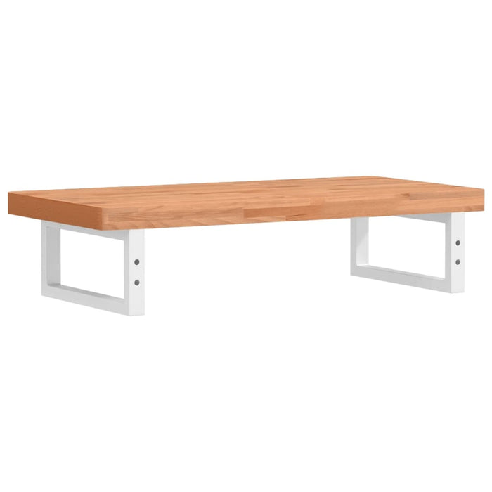 Ripiano a Parete per Lavabo in Acciaio e Massello di Faggio 3302372