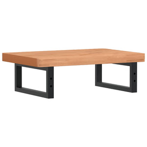 Ripiano a Parete per Lavabo in Acciaio e Massello di Faggio 3302377