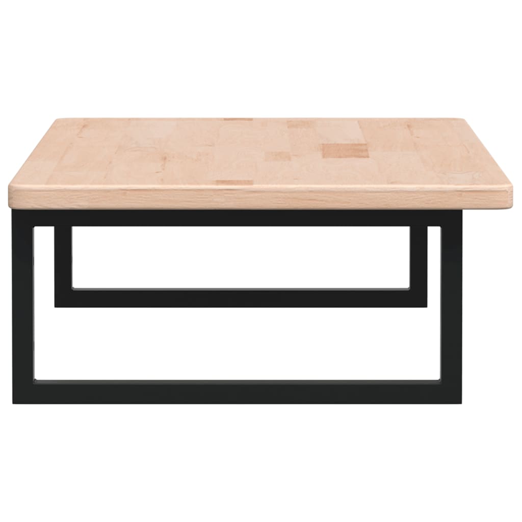 Ripiano a Parete per Lavabo-Mensole a Muro in Acciaio e Massello di Rovere 718052