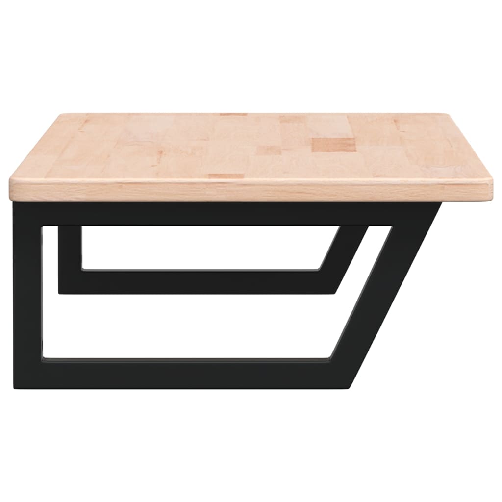 Ripiano a Parete per Lavabo-Mensole a Muro in Acciaio e Massello di Rovere 251311