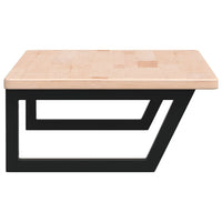 Ripiano a Parete per Lavabo-Mensole a Muro in Acciaio e Massello di Rovere 251311