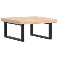 Ripiano a Parete per Lavabo in Acciaio e Massello di Rovere