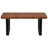 Ripiano a Parete per Lavabo in Acciaio e Massello di Rovere 3302403