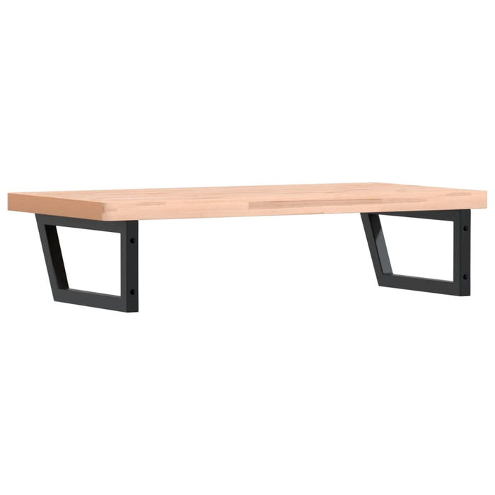 Ripiano a Parete per Lavabo in Acciaio e Massello di Faggio 3302439