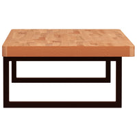 Ripiano a Parete per Lavabo in Acciaio e Massello di Faggio