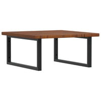 Ripiano a Parete per Lavabo in Acciaio e Massello di Rovere 3302485