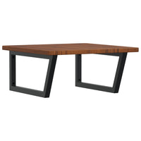 Ripiano a Parete per Lavabo in Acciaio e Massello di Rovere