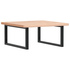 Ripiano a Parete per Lavabo in Acciaio e Massello di Faggio 3302501